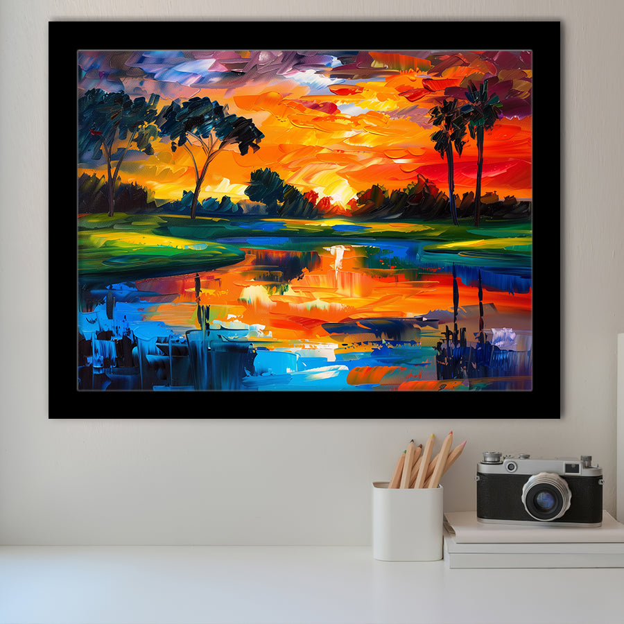 Oil Painting Pinehurst Course Number 2 Golf Courses, Golf Art, Gift for him, Framed Art Prints Wall Decor