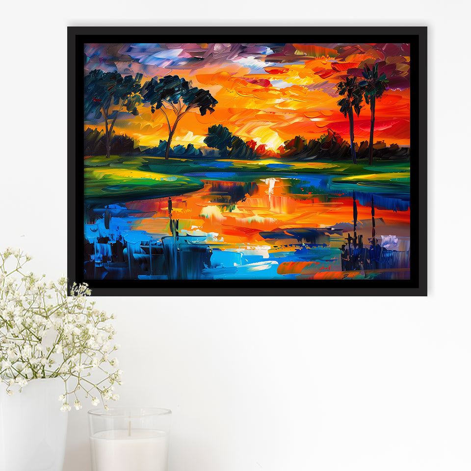Oil Painting Pinehurst Course Number 2 Golf Courses, Golf Art Print, Gift for him, Framed Canvas Prints Wall Art