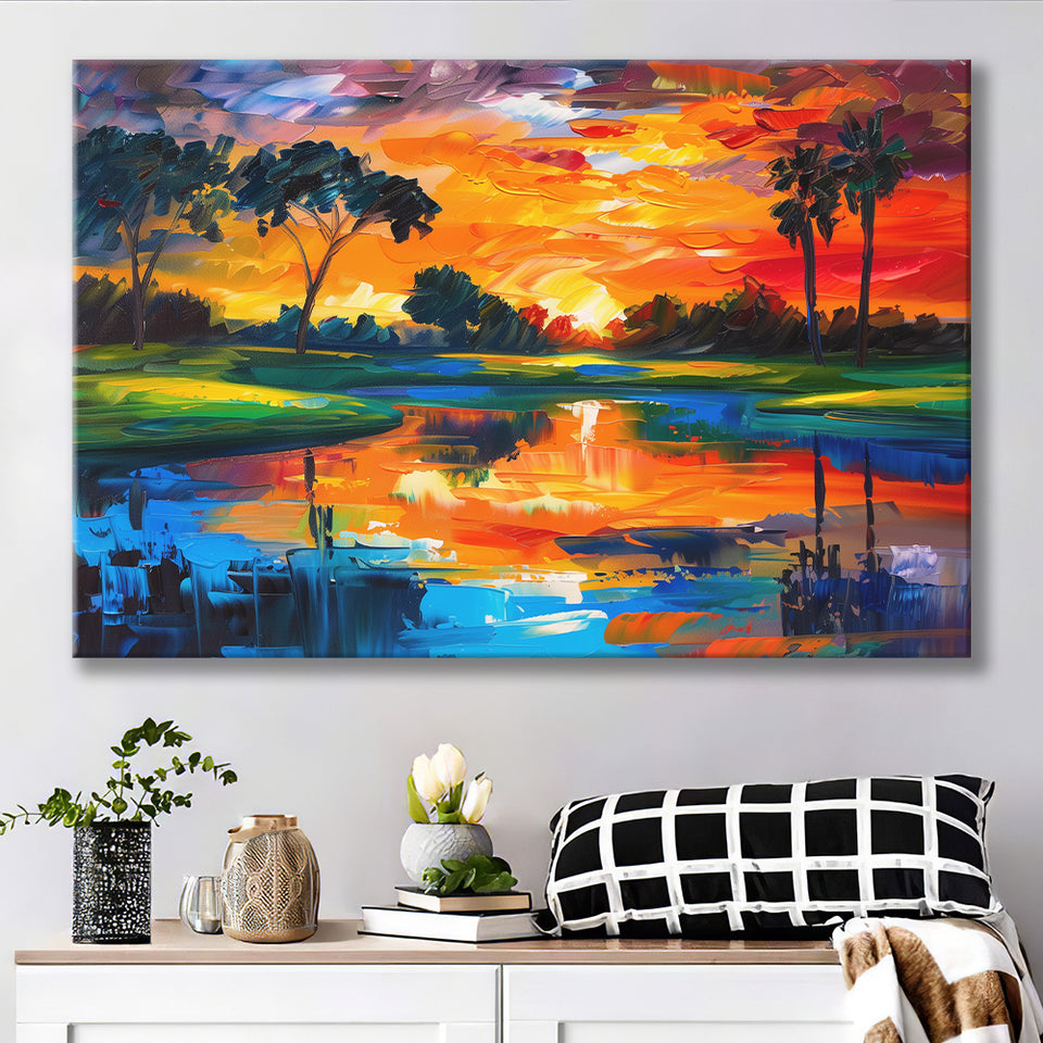 Oil Painting Pinehurst Course Number 2 Golf Courses, Golf Art Print, Gift for him, Canvas Prints Wall Art