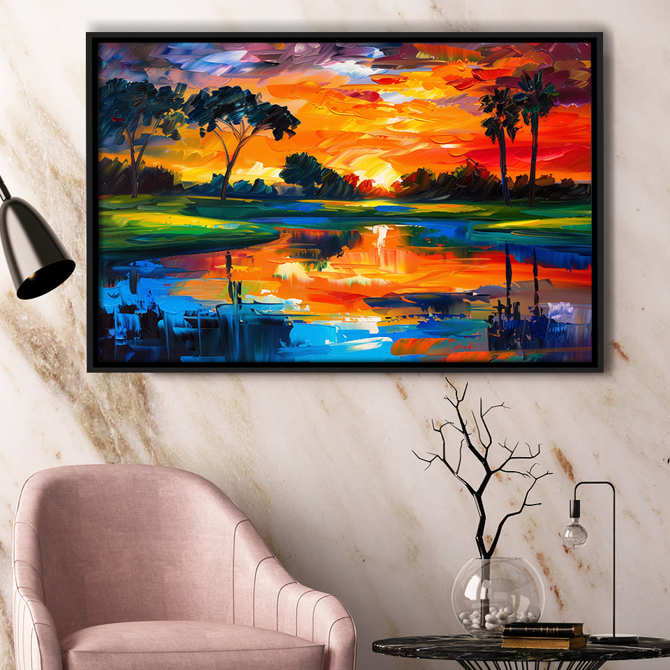 Oil Painting Pinehurst Course Number 2 Golf Courses, Golf Art Print, Gift for him, Framed Canvas Prints Wall Art