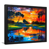 Oil Painting Pinehurst Course Number 2 Golf Courses, Golf Art, Gift for him, Framed Art Prints Wall Decor