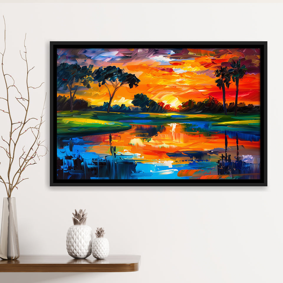 Oil Painting Pinehurst Course Number 2 Golf Courses, Golf Art Print, Gift for him, Framed Canvas Prints Wall Art