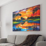 Oil Painting Pinehurst Course Number 2 Golf Courses, Golf Art Print, Gift for him, Canvas Prints Wall Art