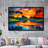 Oil Painting Pinehurst Course Number 2 Golf Courses, Golf Art, Gift for him, Framed Art Prints Wall Decor