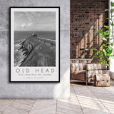 Old Head Golf Links, 4th Hole, Ireland, Golf Art Print, Floating Frame, Framed Canvas Print Wall Art