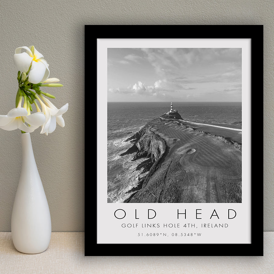 Old Head Golf Links, 4th Hole, Ireland, Golf Art, Gift for him, Framed Art Print Wall Decor