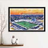 Oliver C. Dawson Stadium WaterColor Framed Canvas Prints, Stadium Art Gifts, Floating Frame