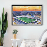 Oliver C. Dawson Stadium WaterColor Framed Canvas Prints, Stadium Art Gifts, Floating Frame