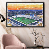 Oliver C. Dawson Stadium WaterColor Framed Canvas Prints, Stadium Art Gifts, Floating Frame