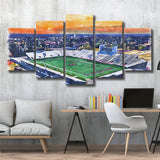 Oliver C. Dawson Stadium WaterColor 5 Panels Mix Canvas Prints, Orangeburg South Carolina Watercolor, Large Stadium Canvas
