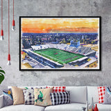 Oliver C. Dawson Stadium WaterColor Framed Art Prints, Orangeburg South Carolina Watercolor, Stadium Art Gifts