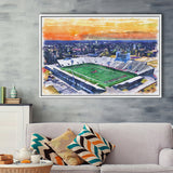 Oliver C. Dawson Stadium WaterColor Framed Canvas Prints, Stadium Art Gifts, Floating Frame