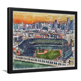 Oracle Park WaterColor Framed Art Prints, San Francisco California Baseball Watercolor, Stadium Art Gifts