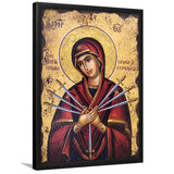 Orthodox Icon Mary, Virgin Mary Icon, Our Lady Of Sorrows, Religious Art, Framed Art Prints Wall Decor, Picture Framed