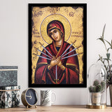 Orthodox Icon Mary, Virgin Mary Icon, Our Lady Of Sorrows, Religious Art, Framed Art Prints Wall Decor, Picture Framed