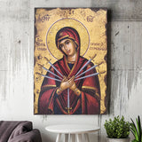 Orthodox Icon Mary, Virgin Mary Icon, Our Lady Of Sorrows, Religious Art, Catholic Icon, Canvas Painting, Canvas Print Wall Art Decor