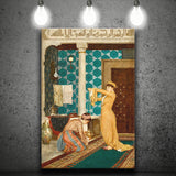 Osman Hamdi Bey Art Print, Coffee Serving Girl Canvas, Turkish Oriental Wall Art, Canvas Painting, Canvas Print Wall Art Decor