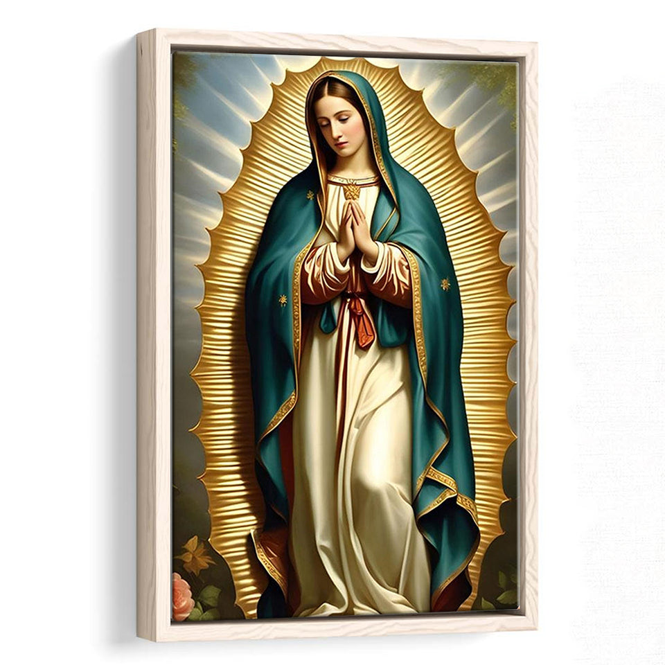 Our Lady Of Guadalupe Art, Virgin Mary Of GuadalupeFramed Canvas Prints Wall Art Decor, Floating Frame
