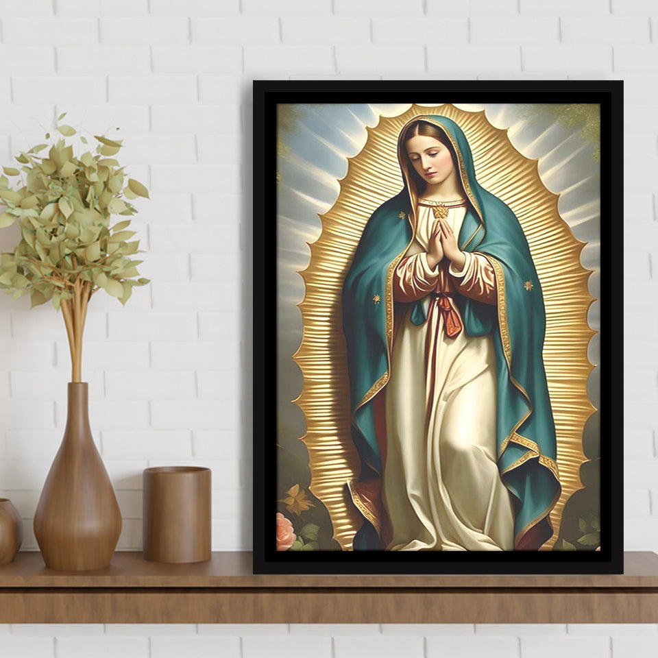 Our Lady Of Guadalupe Art, Virgin Mary Of GuadalupeFramed Canvas Prints Wall Art Decor, Floating Frame