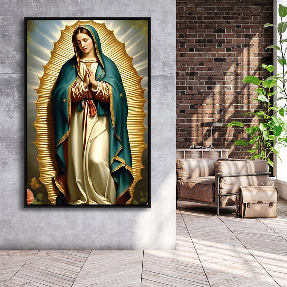 Our Lady Of Guadalupe Art, Virgin Mary Of GuadalupeFramed Canvas Prints Wall Art Decor, Floating Frame