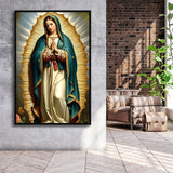 Our Lady Of Guadalupe Art, Virgin Mary Of GuadalupeFramed Canvas Prints Wall Art Decor, Floating Frame