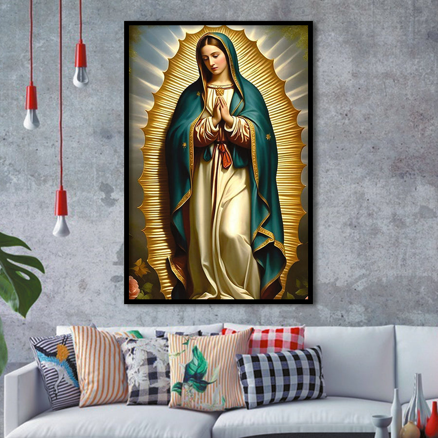 Our Lady Of Guadalupe Art, Virgin Mary Of Guadalupe,Modern , Religious Art,Framed Art Prints Wall Decor, Picture Framed