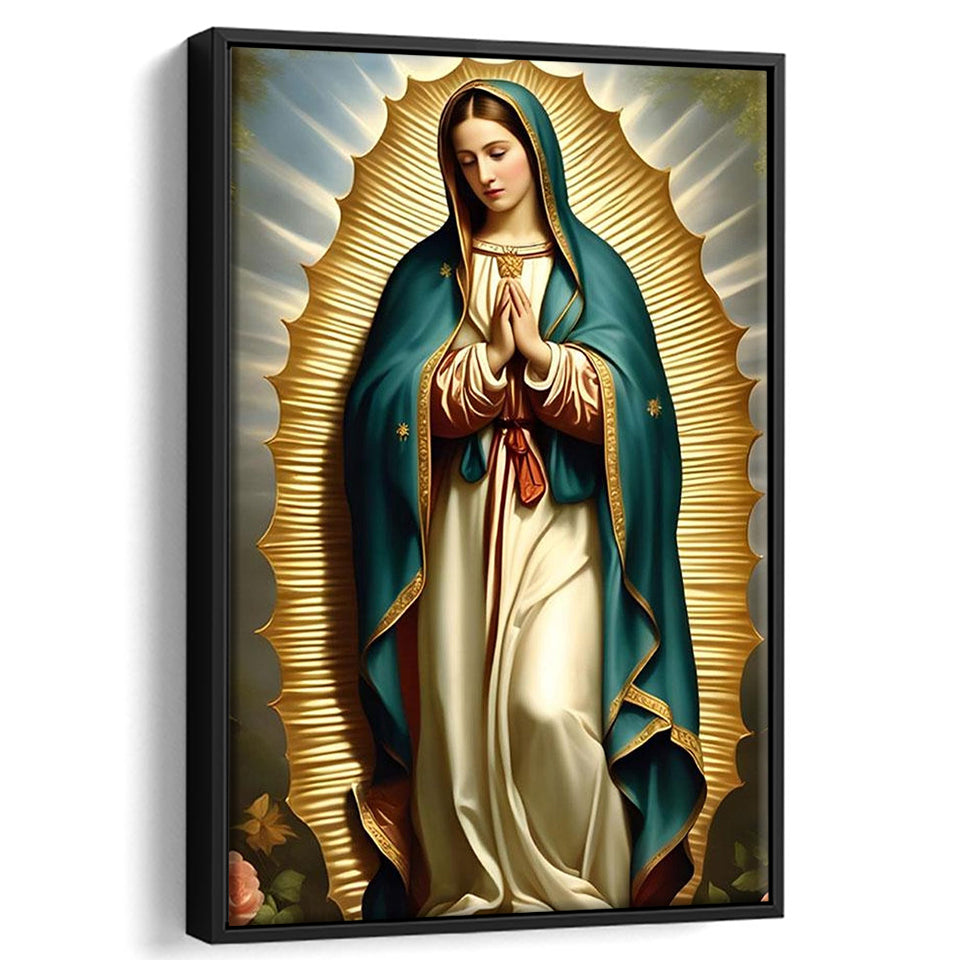 Our Lady Of Guadalupe Art, Virgin Mary Of GuadalupeFramed Canvas Prints Wall Art Decor, Floating Frame