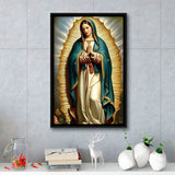 Our Lady Of Guadalupe Art, Virgin Mary Of GuadalupeFramed Canvas Prints Wall Art Decor, Floating Frame