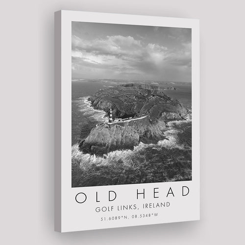 Overview Old Head Golf Links , Ireland, Golf Art Print, Gift for him, Canvas Print Wall Art