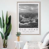 Overview Old Head Golf Links , Ireland, Golf Art Print, Floating Frame, Framed Canvas Print Wall Art