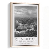 Overview Old Head Golf Links , Ireland, Golf Art Print, Floating Frame, Framed Canvas Print Wall Art