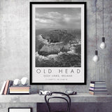 Overview Old Head Golf Links , Ireland, Golf Art, Gift for him, Framed Art Print Wall Decor