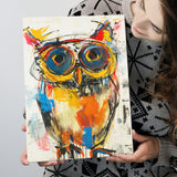 Owl Painting  Wearing Sungglasses, Canvas Prints Wall Art Home Decor, Painting Canvas Art