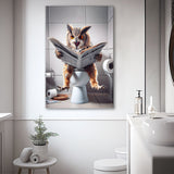 Owl Print Canvas Prints Wall Art, Bathroom art, Funny Bathroom Decor