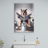 Owl Print Canvas Prints Wall Art, Bathroom art, Funny Bathroom Decor
