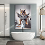 Owl Print Canvas Prints Wall Art, Bathroom art, Funny Bathroom Decor