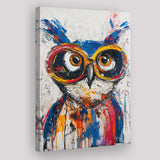 Owl Wearing Sungglasses Painting, Kids Art, Canvas Prints Wall Art Home Decor, Painting Canvas Art