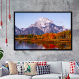 Oxbow Bend Sunrise, Grand Teton National Park, Framed Art Print Wall Decor, Framed Picture