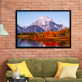 Oxbow Bend Sunrise, Grand Teton National Park, Framed Art Print Wall Decor, Framed Picture