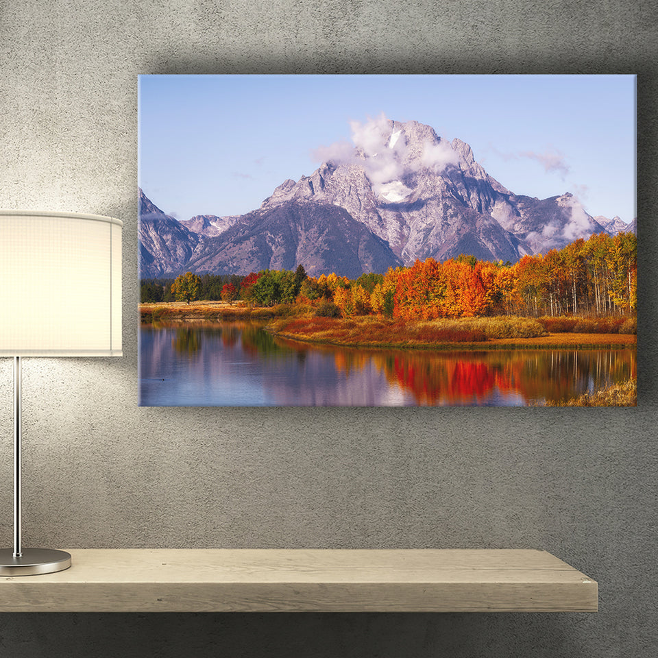 Oxbow Bend Sunrise, Grand Teton National Park, Canvas Print Wall Art Decor, Landscape Art Print