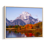Oxbow Bend Sunrise, Grand Teton National Park, Framed Canvas Print Wall Art Decor,Floating Frame