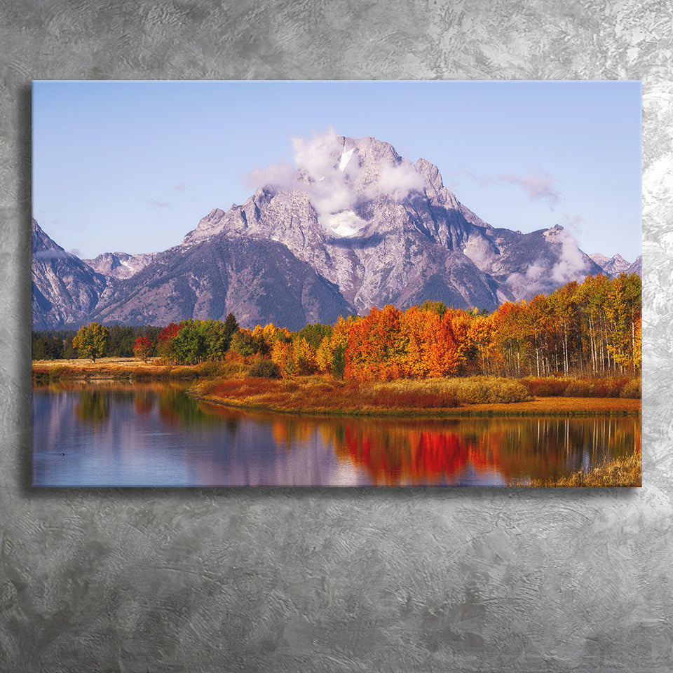 Oxbow Bend Sunrise, Grand Teton National Park, Canvas Print Wall Art Decor, Landscape Art Print