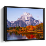 Oxbow Bend Sunrise, Grand Teton National Park, Framed Canvas Print Wall Art Decor,Floating Frame