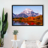 Oxbow Bend Sunrise, Grand Teton National Park, Framed Canvas Print Wall Art Decor,Floating Frame