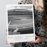 Paul Brown Stadium Cincinnati Bengals, Stadium Print For Football Lovers, Black And White, Canvas Print Wall Art