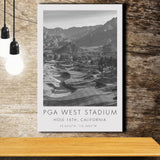 PGA WEST Stadium Course. Hole 16, California, Golf Art Print, Gift for him, Canvas Print Wall Art