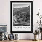 PGA WEST Stadium Course. Hole 16, California, Golf Art, Gift for him, Framed Art Print Wall Decor