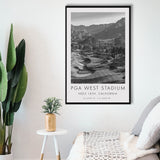 PGA WEST Stadium Course. Hole 16, California, Golf Art Print, Floating Frame, Framed Canvas Print Wall Art