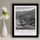 PGA WEST Stadium Course. Hole 16, California, Golf Art, Gift for him, Framed Art Print Wall Decor