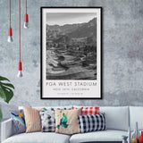 PGA WEST Stadium Course. Hole 16, California, Golf Art, Gift for him, Framed Art Print Wall Decor